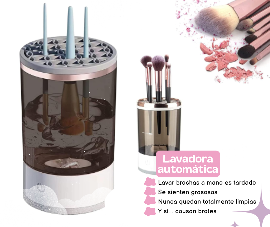 Lavadora Automática de Brochas de Maquillaje – Limpieza Profunda en Minutos